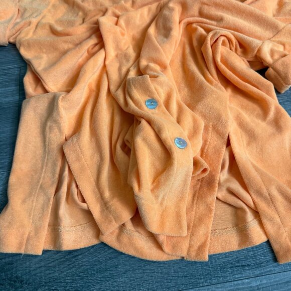 NWOT SHOW ME YOUR MUMU Parker Button Down Terry Cloth Tunic Orange Size XL - Picture 5 of 8